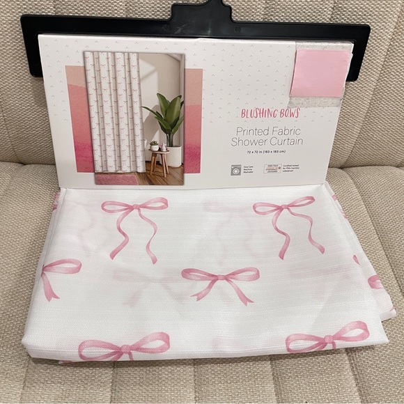 Accessories - NEW Blushing Bows Pink Shower Curtain Bathroom Accessories Coquette